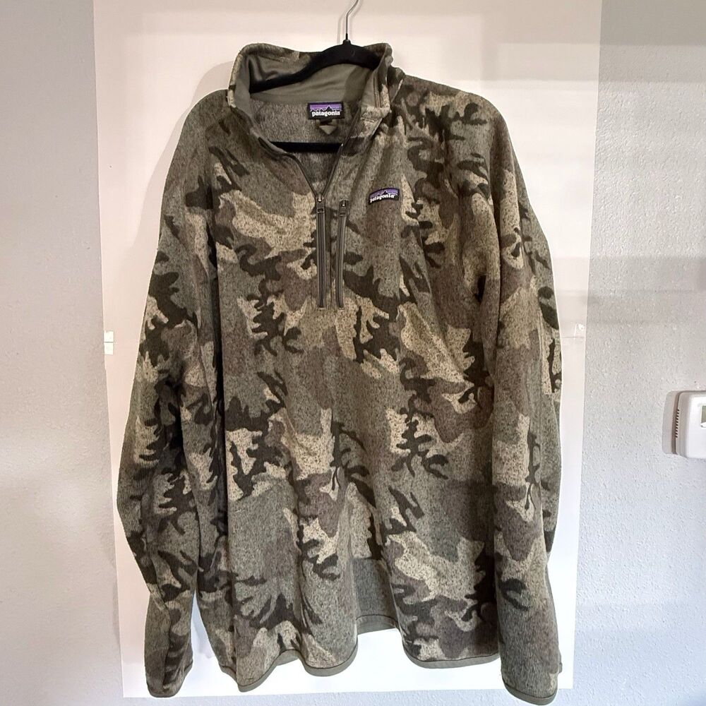 Patagonia Better Sweater 1/4 Zip Fleece Mens 3XL Camo Hunting STY25523 P20